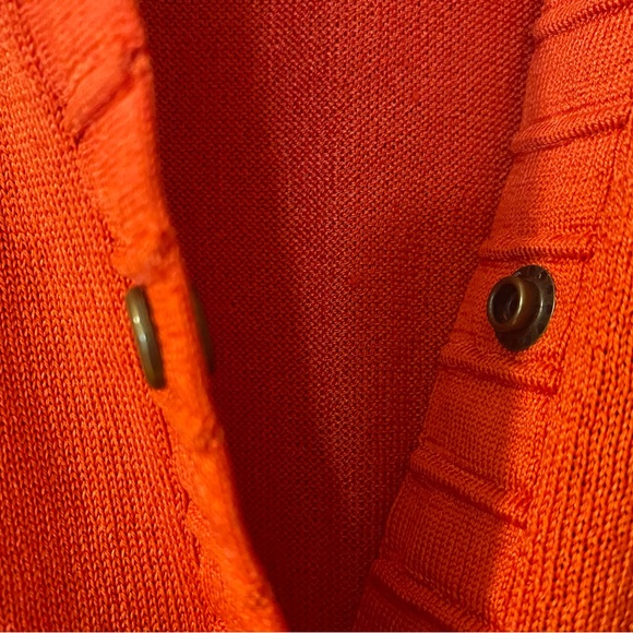 🎉HP🎉SWEATER Jones New York V Neck Orange Cardigan Rayon nylon Size OX - Picture 5 of 7